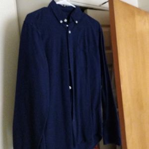 Mens casual button down navy GAP